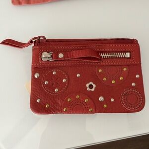 Fossil Cherry Red Leather Wallet